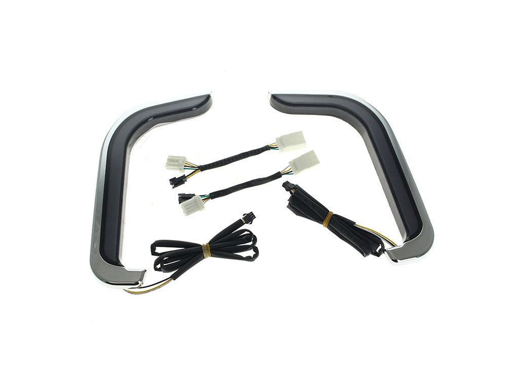 FusionFX Lower Fairing LED Lights - Chrome. Fits Touring 1998-2013 with Lower Fairing