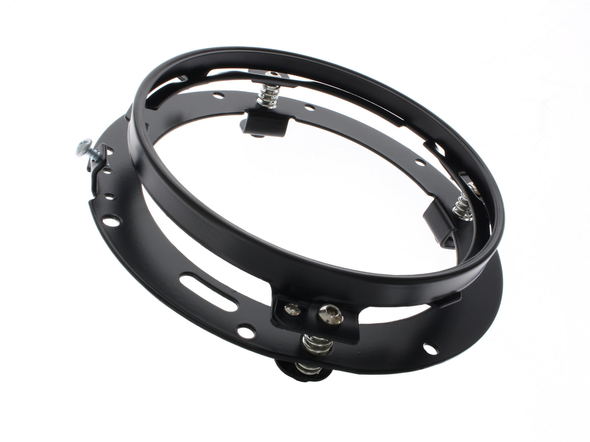 7in. Headlamp Insert Adaptor Bracket - Black. Fits All 2013 earlier Touring & all FreightTrain Nacelle.