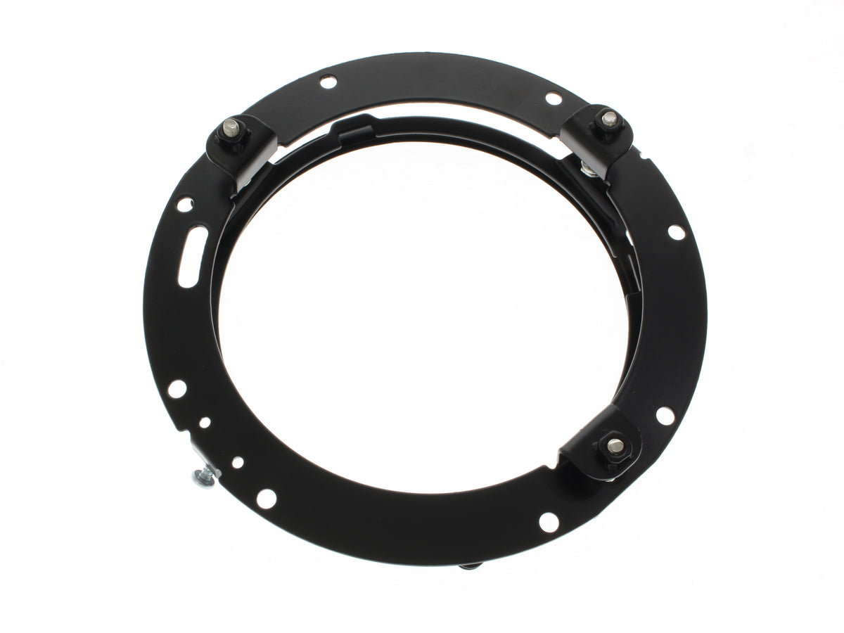 7in. Headlamp Insert Adaptor Bracket - Black. Fits All 2013 earlier Touring & all FreightTrain Nacelle.