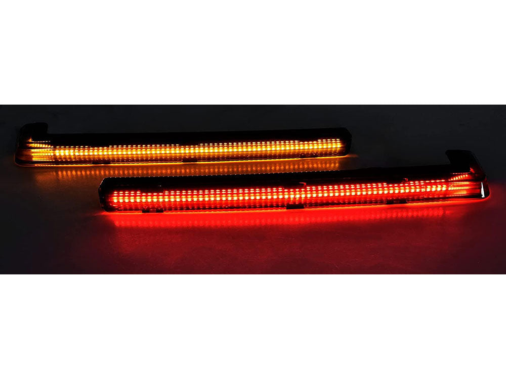 LED Tour Pak Arms - Amber Turn, Red Run/Brake, Black Housing, Smoke Lens. Fits Touring 2014up.