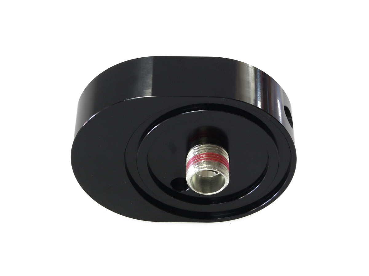 Oil Cooler Adaptor with By-pass. Fits most Twin Cam 1999-2017.
