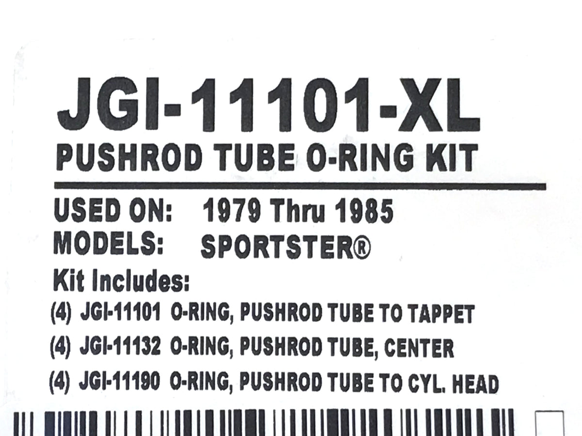 Push Rod Tube O'Ring Kit. Fits Sportster 1979-1985.