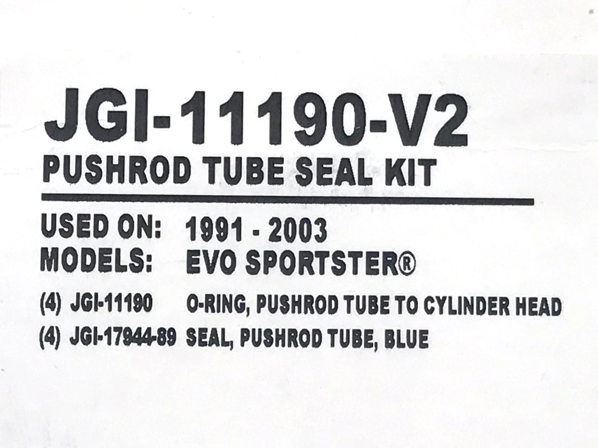 Push Rod Tube O'Ring Kit. Fits Sportster 1991-2003.
