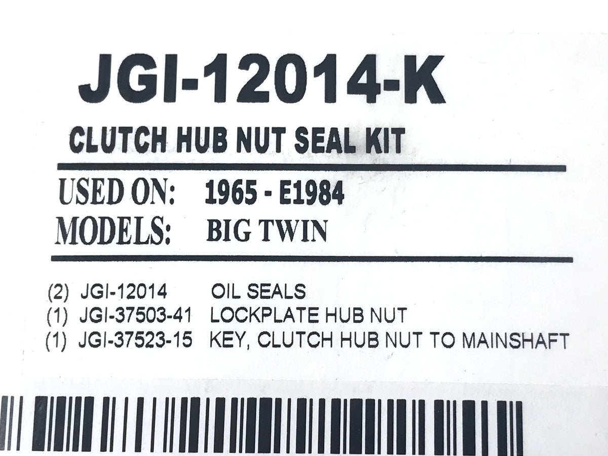 Clutch Hub Nut Seal Kit. Fits Big Twin 1936-Early 1984.