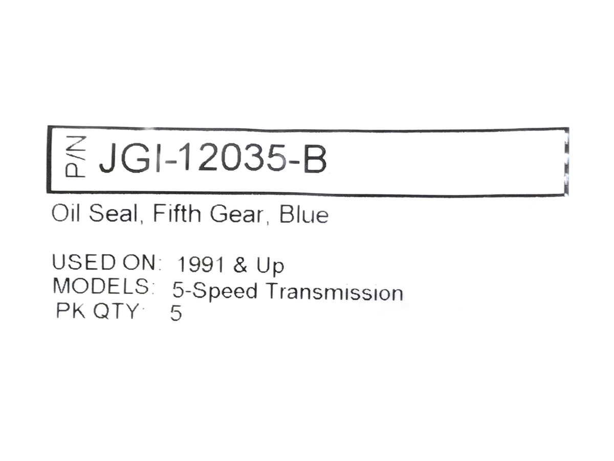 Transmission 5th Gear, Main Drive Gear End Seal - Pack of 5. Fits 5Spd Big Twin 1991-2006.