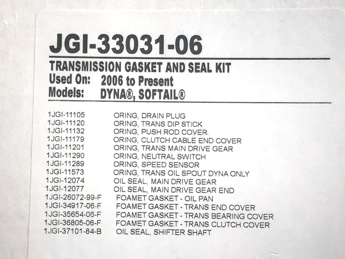 Transmission Gasket Kit. Fits Dyna 2006-2017 & Softail 2007-2017.