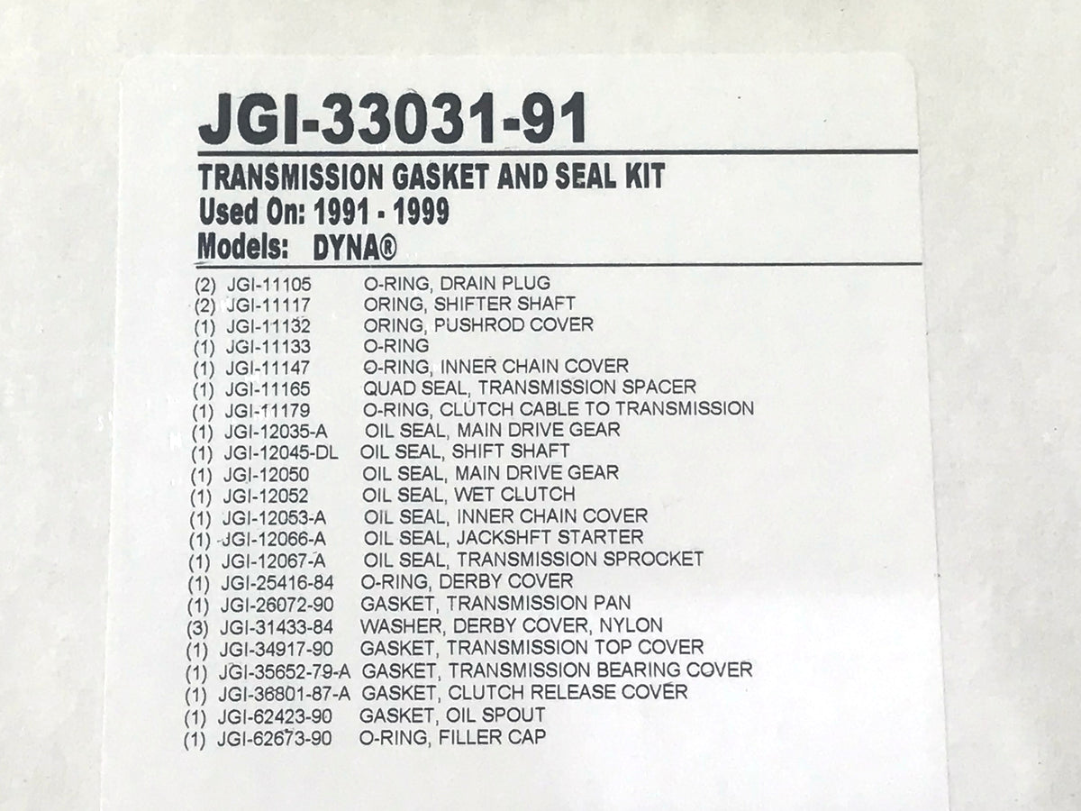 Transmission Gasket Kit. Fits Dyna 1991-1998.