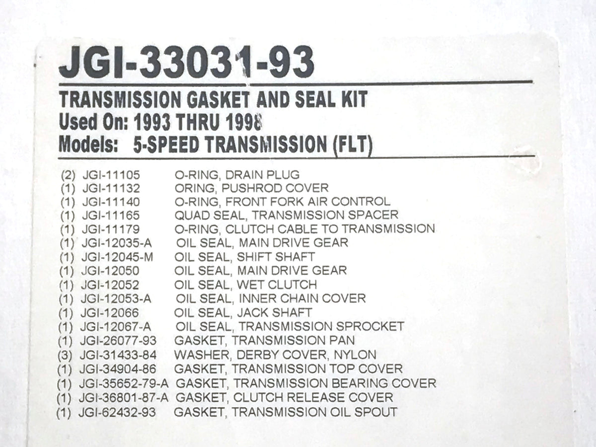 Transmission Gasket Kit. Fits Touring 1993-1998.