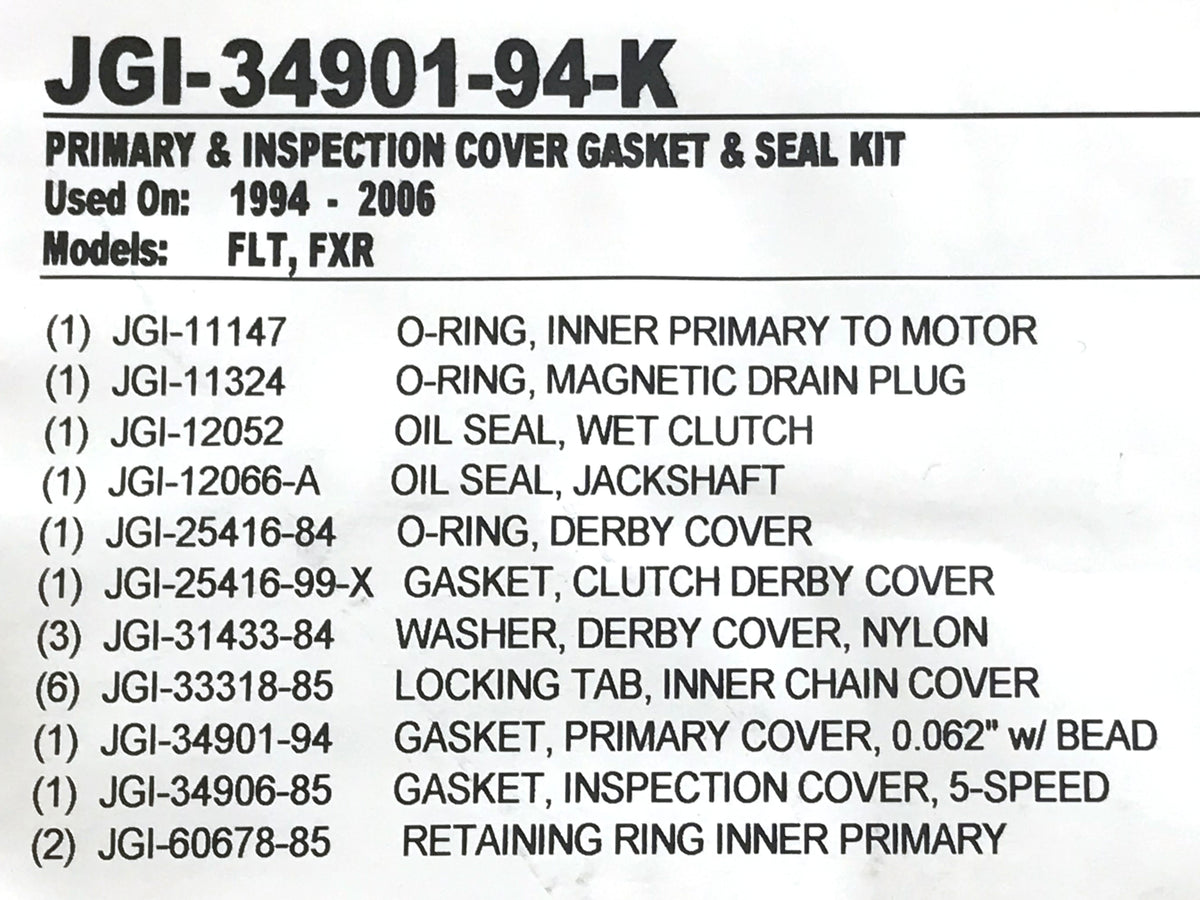 Primary Cover Gasket Kit. Fits FXR & Touring 1994-2006.