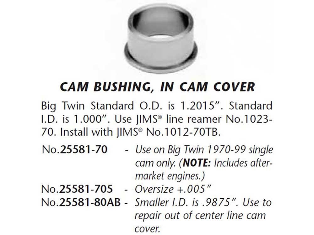 Cam Cover Bushing. Fits Big Twin 1970-1999.