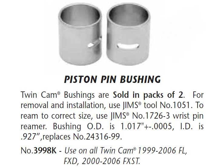 Wrist Pin Bushing. Fits Twin Cam 1999-2017