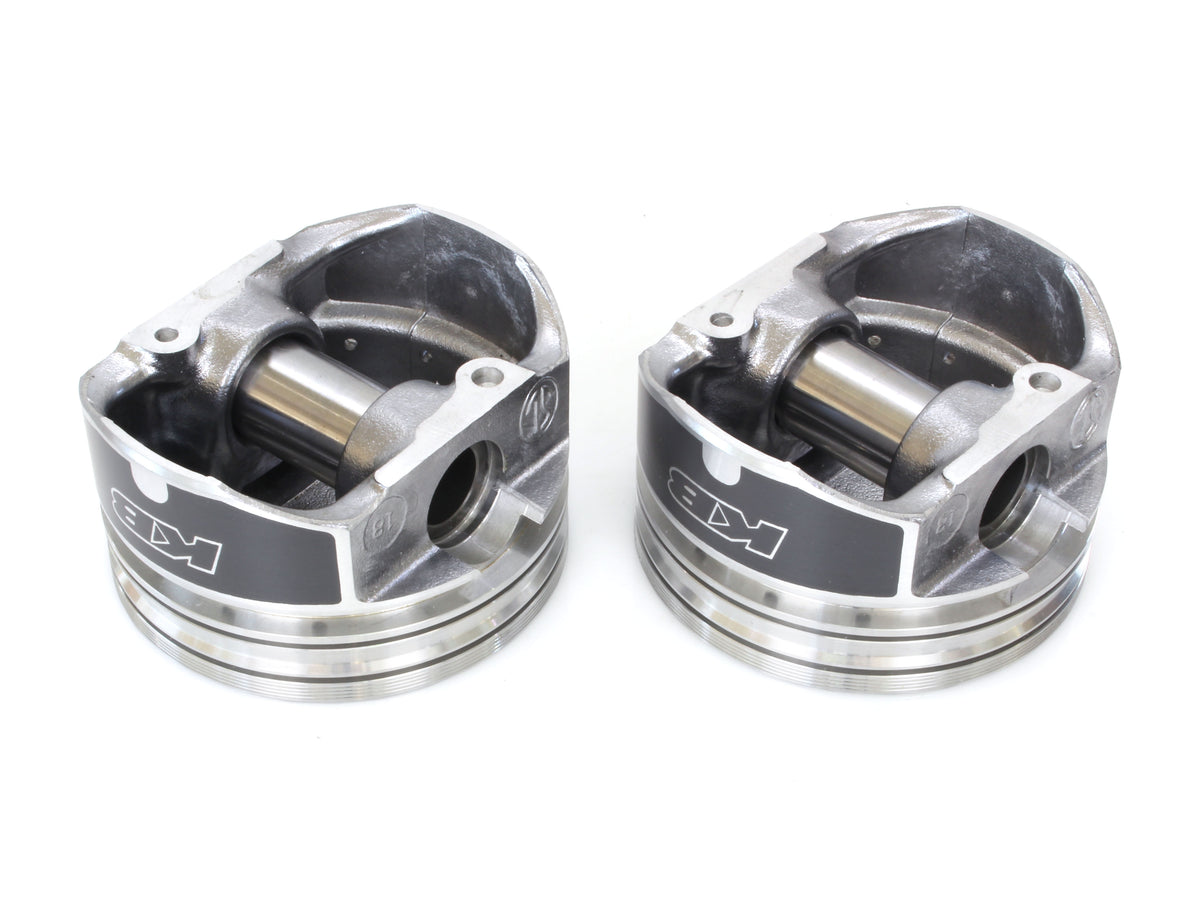 Std Flat Top Pistons with 9.3:1 Compression Ratio. Fits Twin Cam 1999-2006 with Big Bore 88ci to 95ci Conversion.