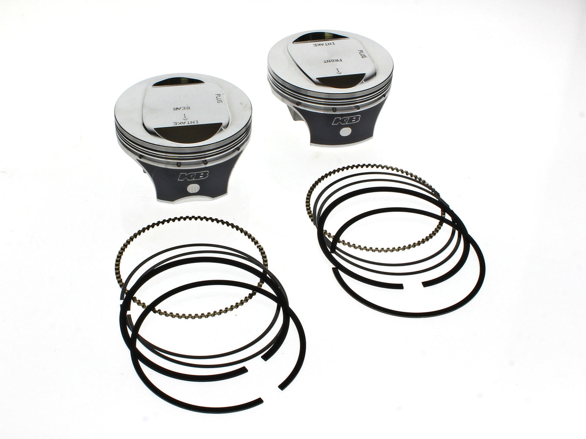 Std Dome Top Pistons with 10.0:1 Compression Ratio. Fits CVO Twin Cam 2007-2017 with 110ci Engine & 'S' Models with 110ci Engines.