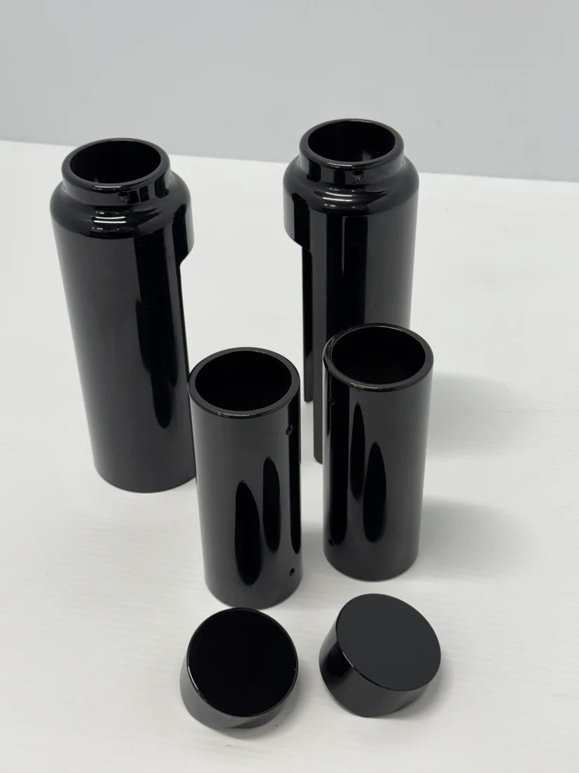 Fork Covers- BREAKOUT +2" OVER 6 X PIECE SET GLOSS BLACK 2018-CURRENT- Big Daddy Customs