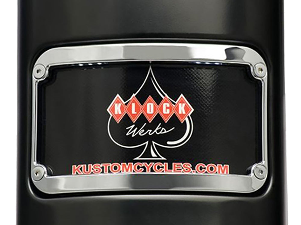 Curved Number Plate Frame with LED Lights - Chrome.