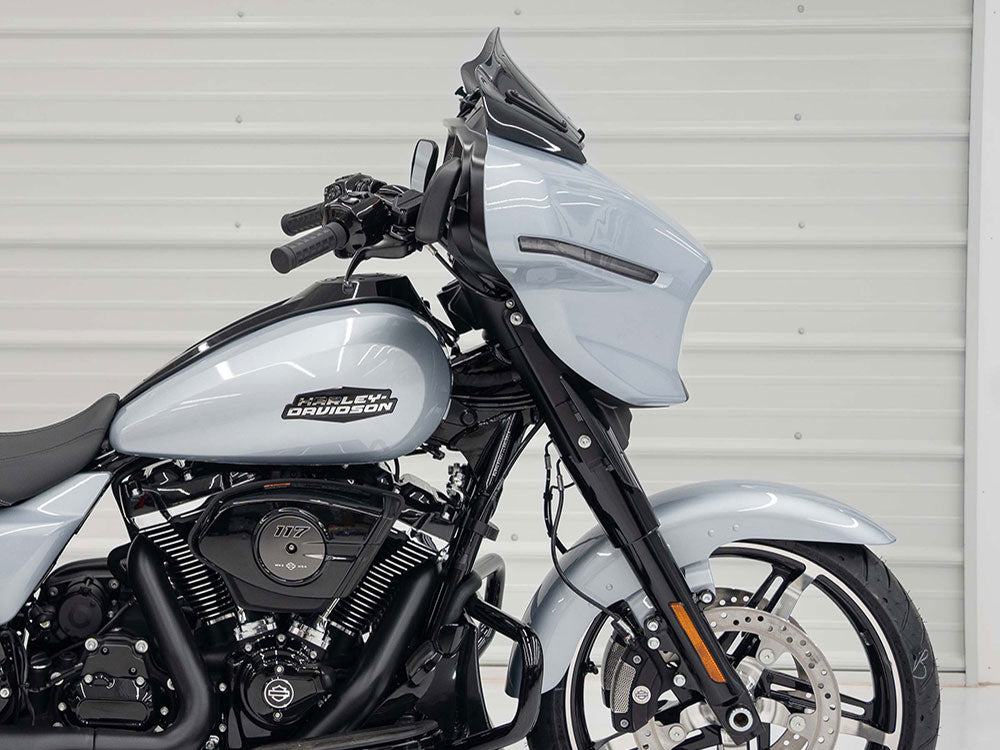 8in. Flare Windshield - Black. Fits CVO Street Glide 2023up & Street Glide 2024up