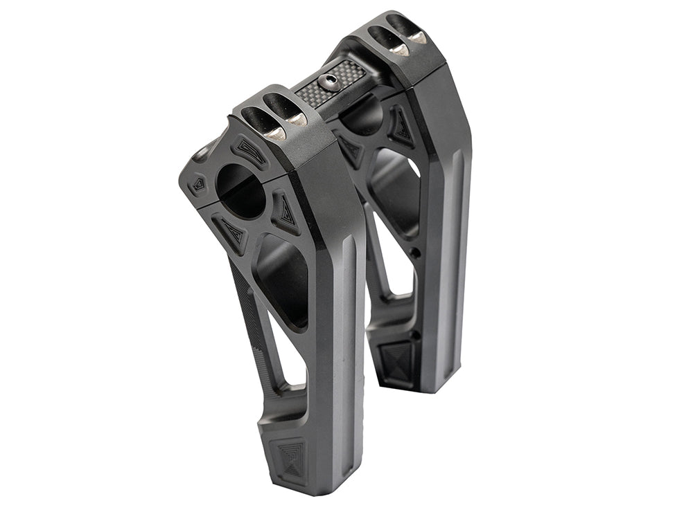 6in. Straight Fastback Risers – Black. Fits 1in. Handlebar – Kodlin