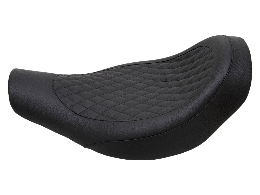 Fred Kodlin Diamond Stitch Solo Seat – Black. Fits Softail Breakout With OEM Fuel Tank & Kodlin Rear Fender.