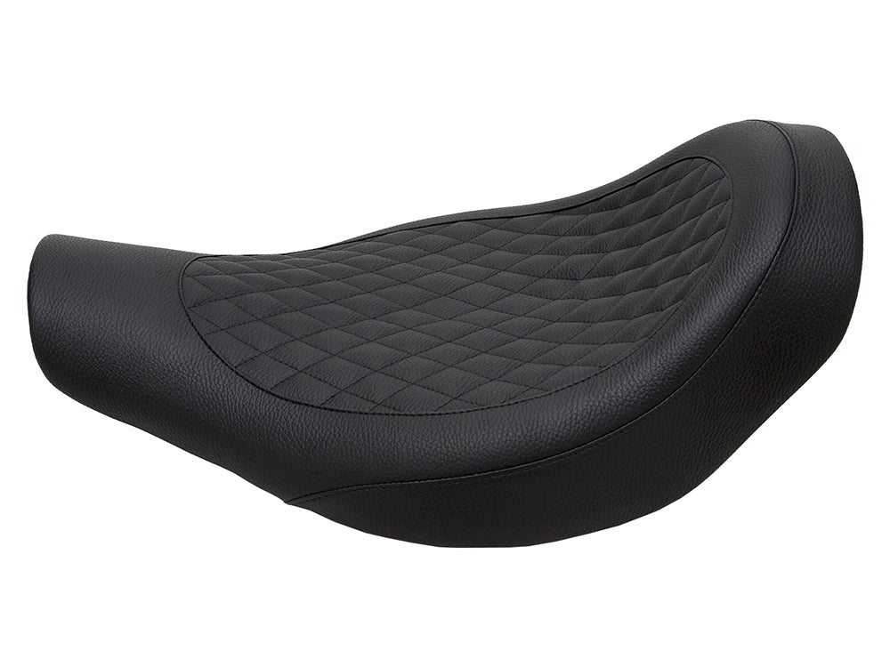 Fred Kodlin Diamond Stitch Solo Seat - Black. Fits Breakout 2018-2022 with OEM Fuel Tank & Kodlin Rear Fender.