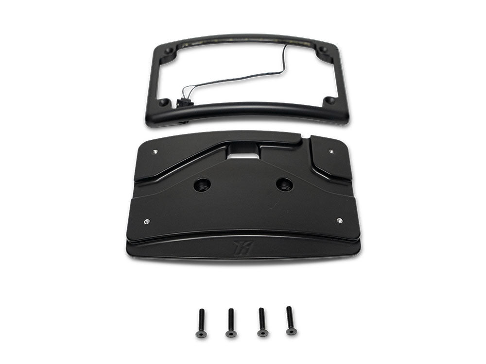 Curved Radius Number Plate Kit - Black. Fits CVO Touring 2023up & Street Glide & Road Glide 2024up