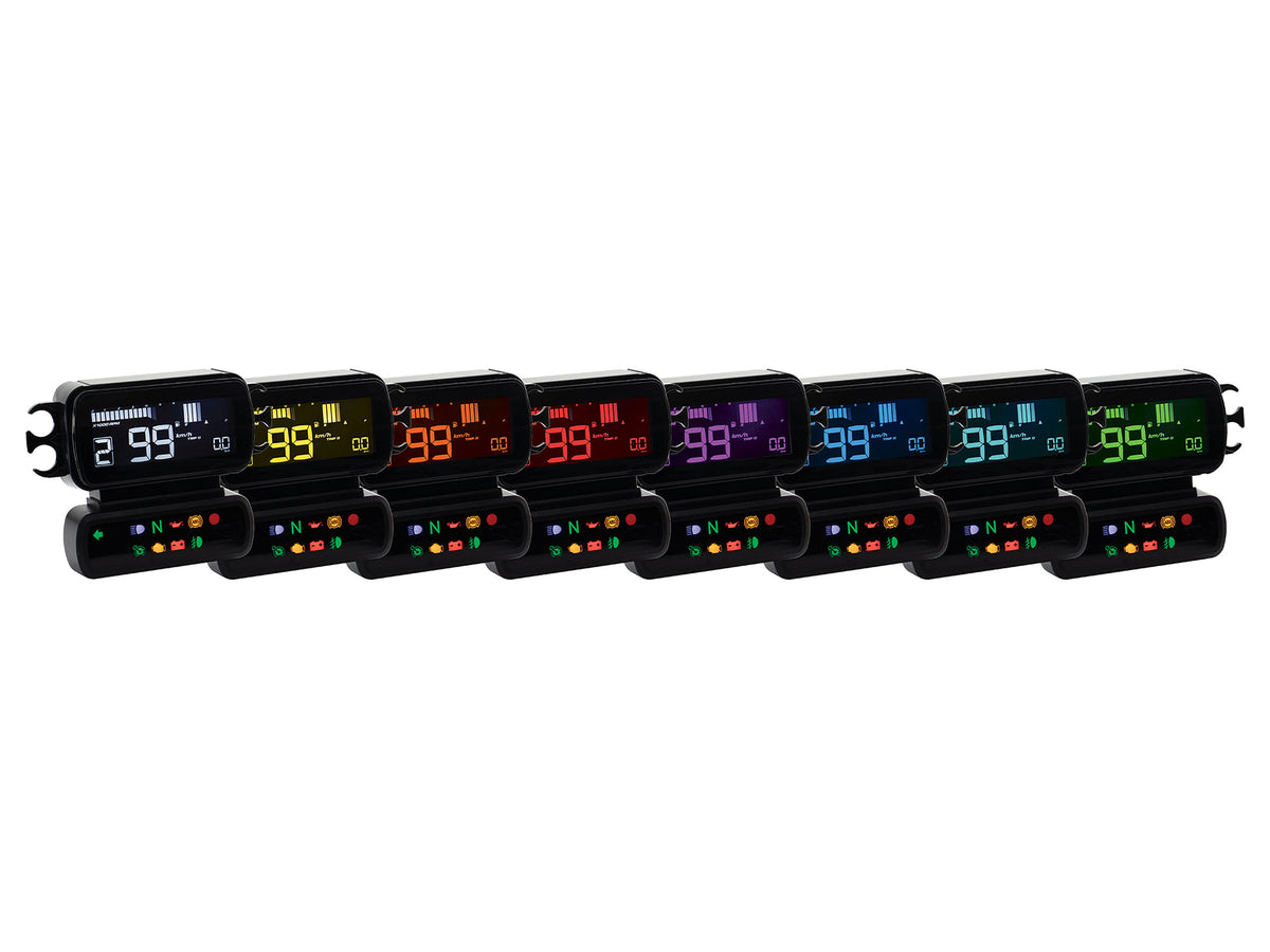 Speedometer/Tachometer - Black. Fits Softail 2004-2010, Dyna 2004-2011, Sportster 2004-2013 & Road King 2004-2013 when Running Late Model Breakout/Street Bob Gauge Housing