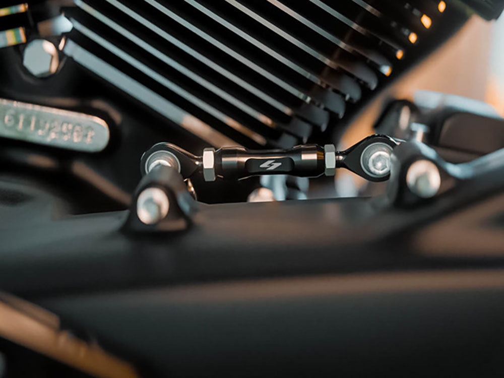 SX3 Mid Control Shift Linkage Rod - Black Anodized. Fits Dyna 1991-2017, FXR 1982-1994 & Softail 2018up with Mid Controls