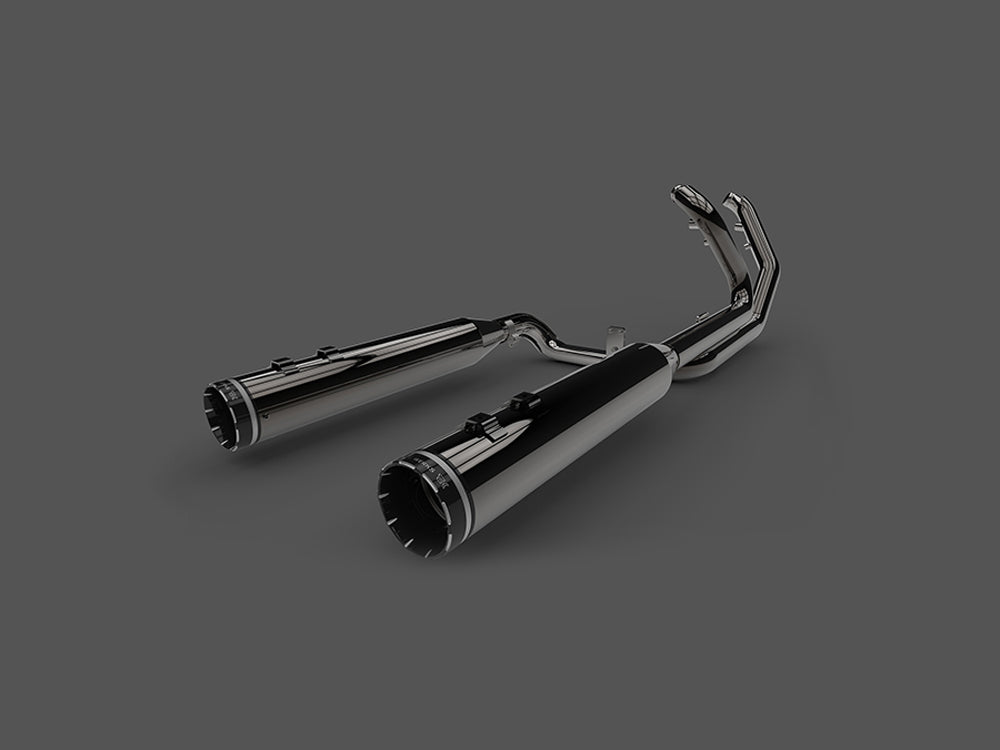 Dominator 2-into-2 Dual Exhaust - CVO Eclipse Black with Eclipse Black 4.5in. Mufflers. Fits Touring 2017up