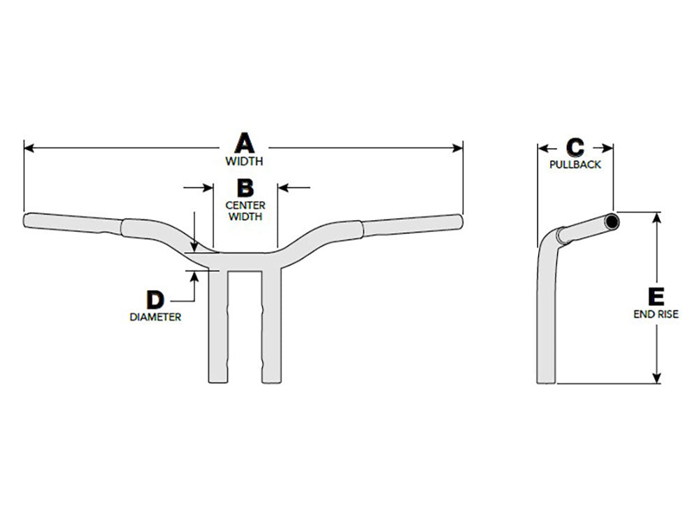 10in. x 1-1/4in. Straight One Piece Kage Fighter Handlebar - Stainless.