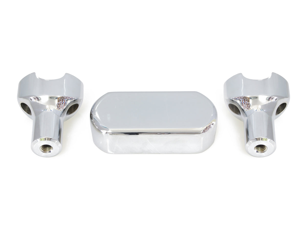 3in. Straight One Piece Riser Kit - Chrome. Fits 1-1/4in. Handlebar