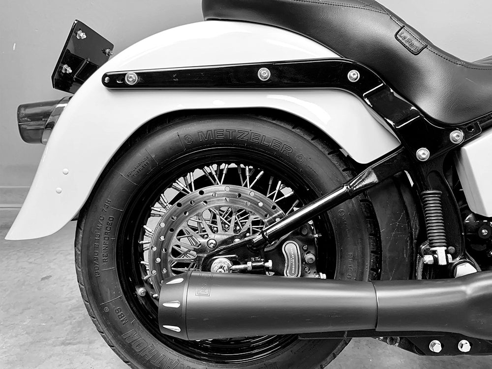 REVO-A Series, Adjustable Rear Shock Absorbers - Black. Fits Softail 2000-2017.
