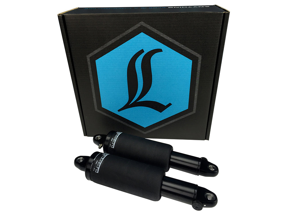 AIR-A Series, Adjustable Rear Air Shock Absorbers - Black. Fits Road Glide 2017-2023