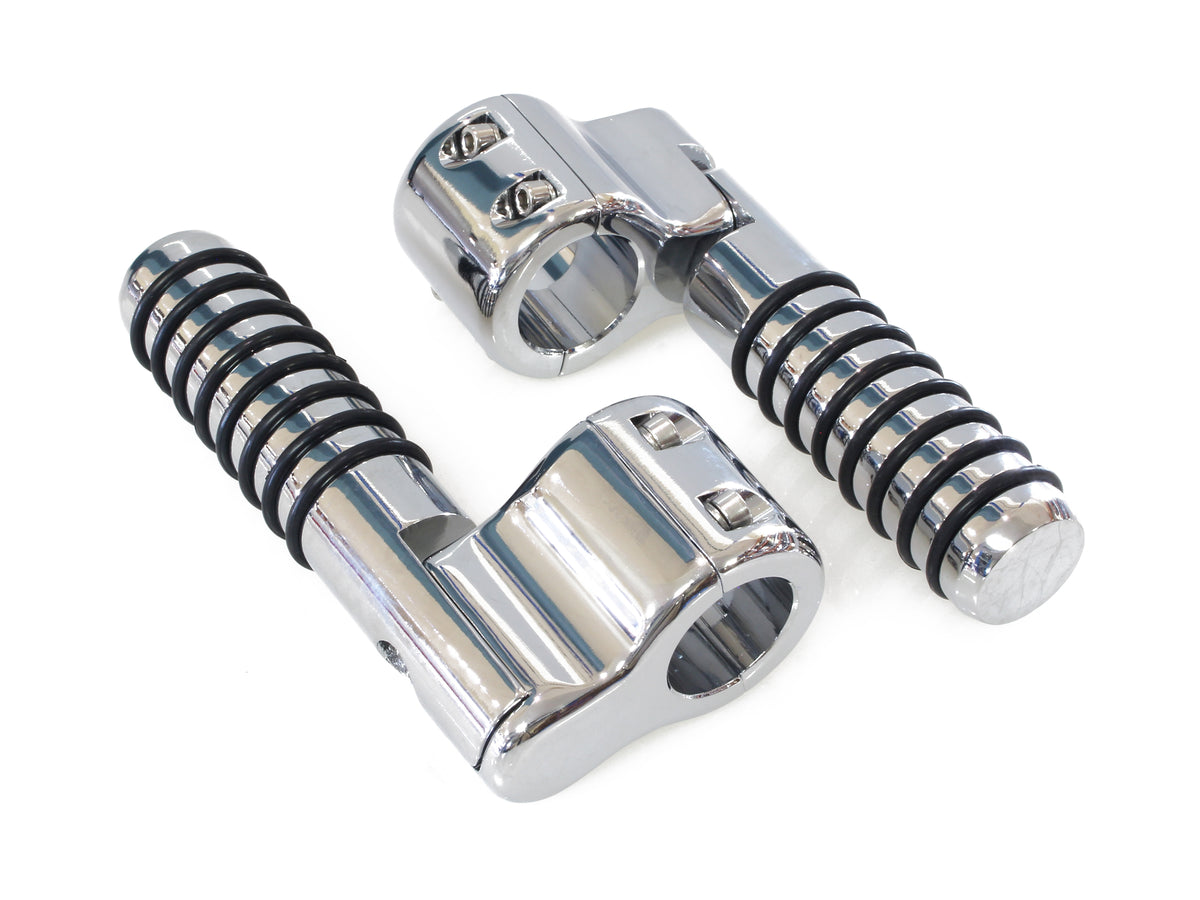1-1/4in. Clamp On Linbar Highway Pegs - Chrome.