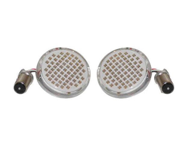 LED Turn Signal Inserts HD 2002 Up Front or Rear Amber Deluxe