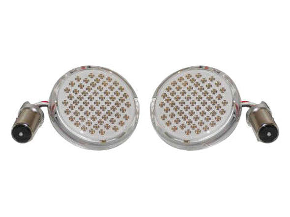 LED Turn Signal Inserts HD 2002 Up Front or Rear Amber Deluxe