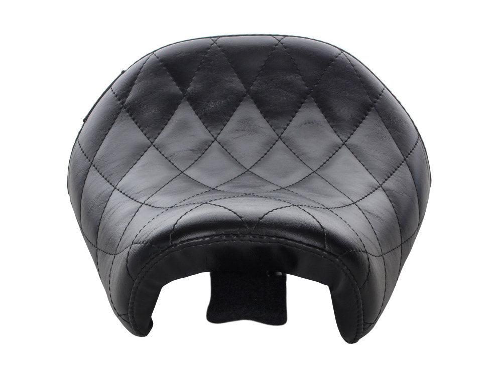 Bare Bones Solo Seat with Diamond Stitch. Fits 883C & 1200C Sportster Custom 2004-2006 & 2010-2021 Models with Factory 4.5 Gallon Fuel Tank.