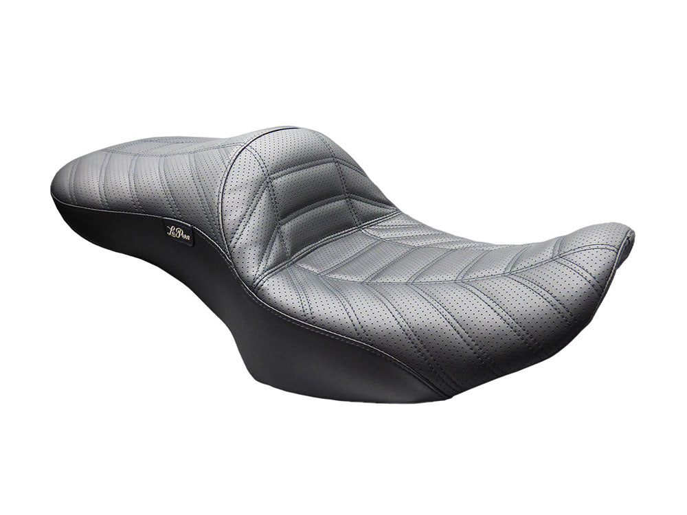 Maverick Indy Dual Seat - Double Track Pleat. Fits CVO Touring 2023up, Street Glide & Road Glide 2024up, Touring 2025up