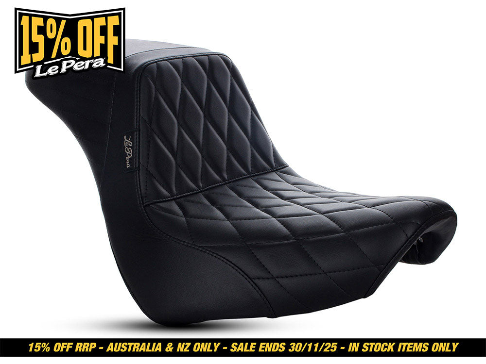 Le Pera- KickFlip Dual Seat with Black Diamond Stitch. Fits Breakout 2018-2022