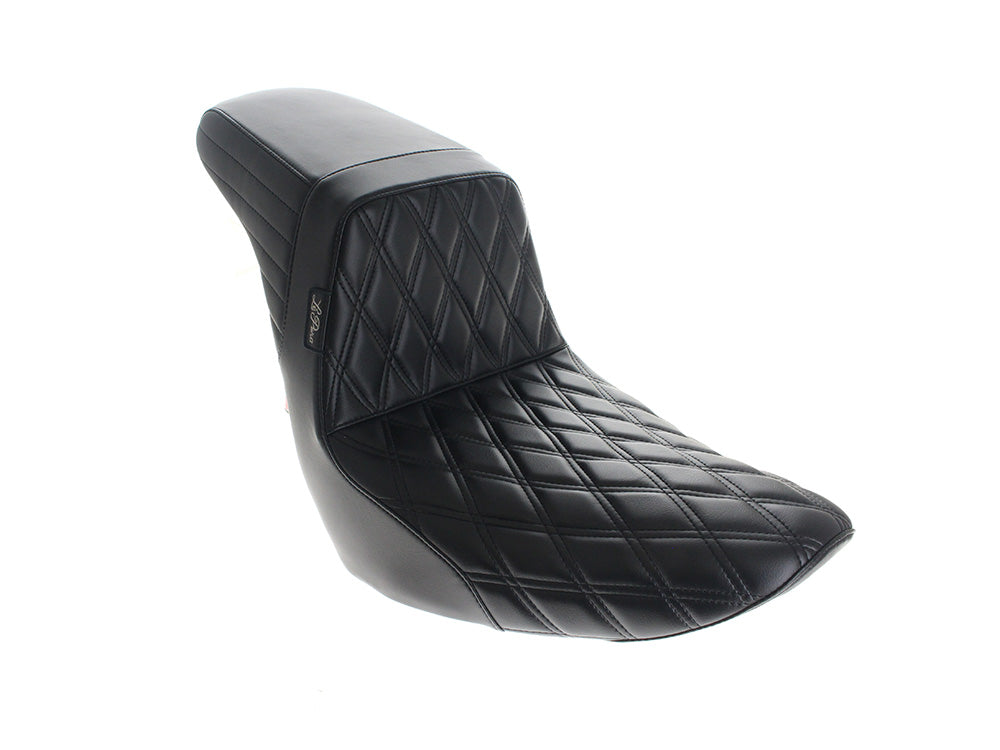 KickFlip Dual Seat with Black Diamond Stitch. Fits Sport Glide & Low Rider 2018up & Low Rider S 2020up.