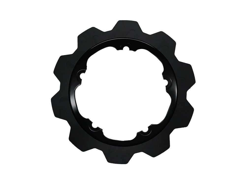 11.8in. Front Crown Disc Rotor - Black Band & Black Carrier. Fits V-Rod & Dyna 2006-2017 Models with OEM Cast Wheel.