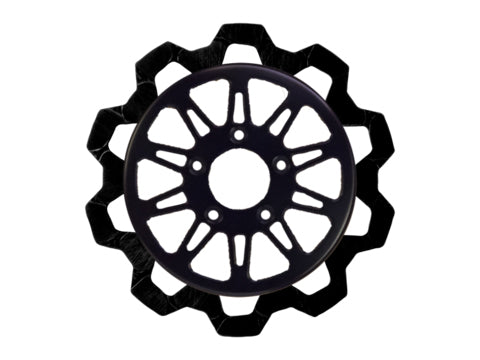 11.5in. Rear Omega Bow-Tie Disc Rotor - Black Band & Black Carrier. Fits Big Twin 2000up & Sportster 2000-2010.