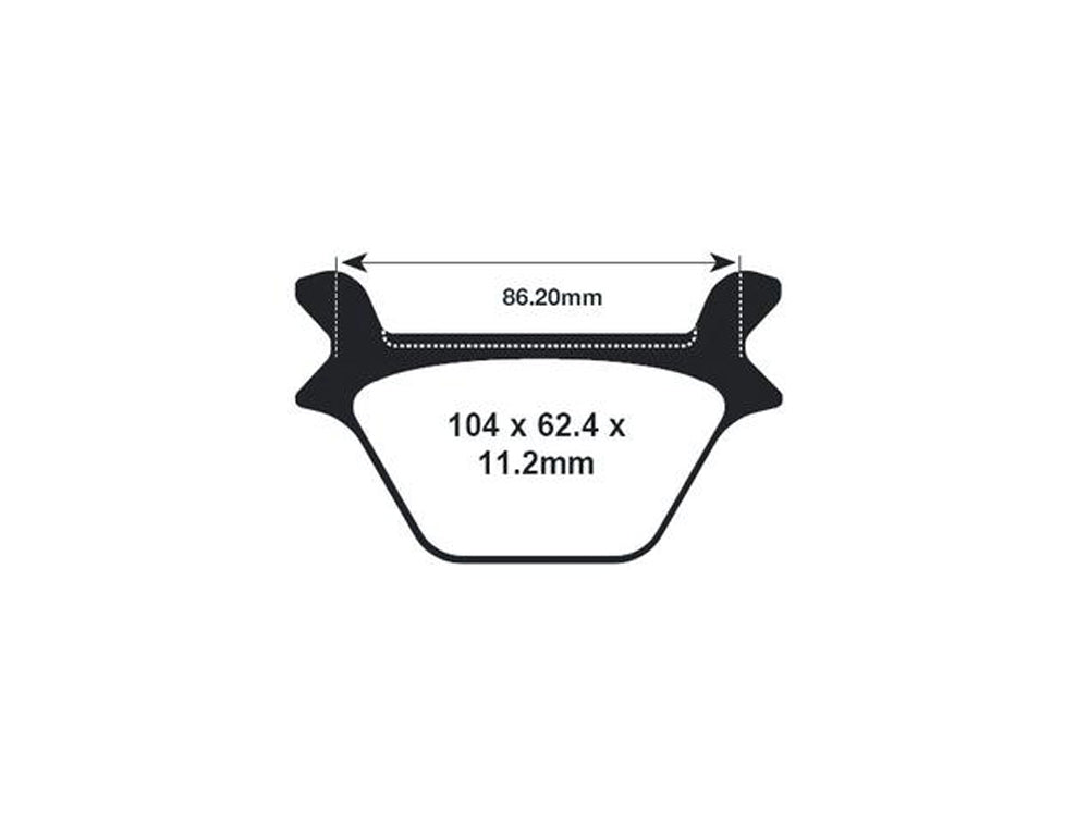 Gold-Plus Brake Pads. Fits Rear on Sportster 1987-1999 & Big Twin 1987-1999.