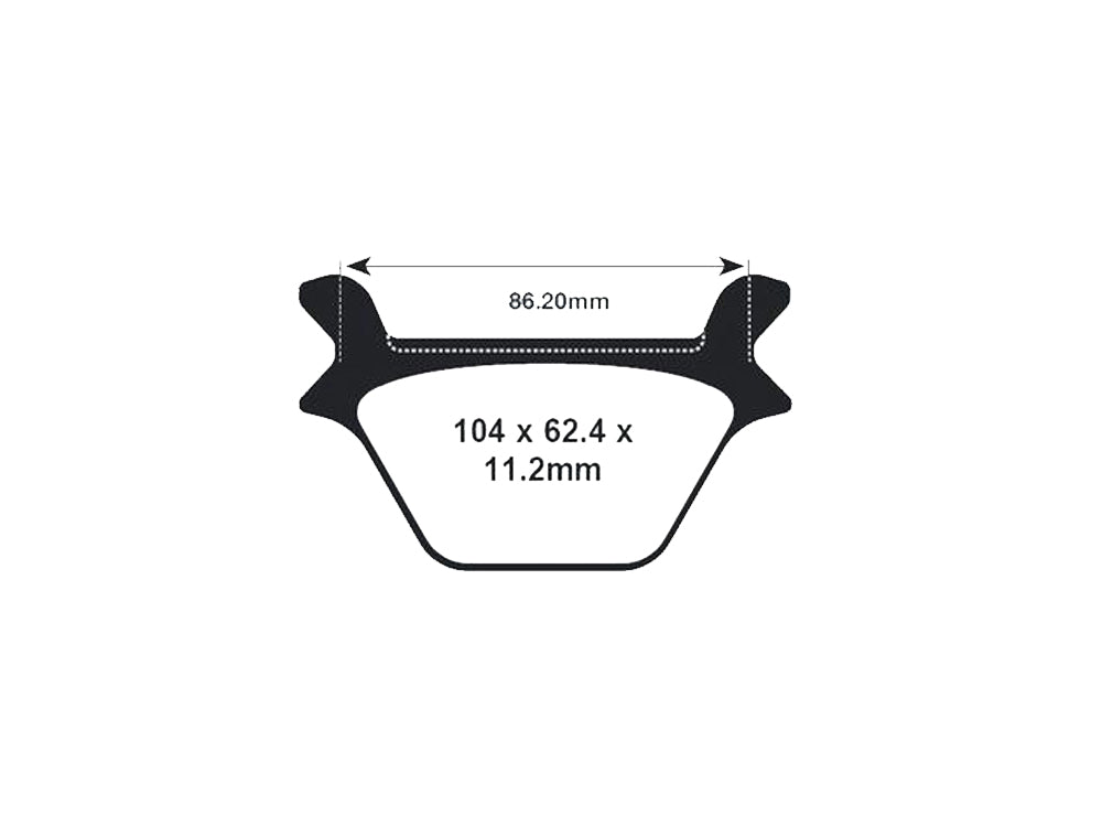 Z-Plus Brake Pads. Fits Rear on Sportster 1987-1999 & Big Twin 1987-1999.