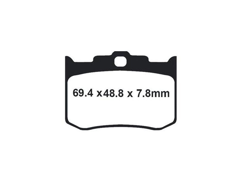 Z-Plus Brake Pads. Fits Performance Machine 125X4R & 137X4B Calipers & Softail 2006up with Performance Machine Integrated Caliper & Hawg Halters 4 Piston Calipers