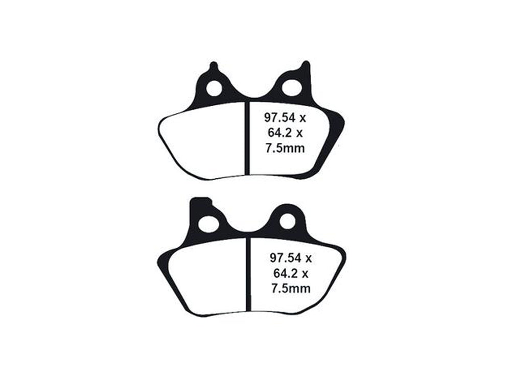 Gold-Plus Brake Pads. Fits Front & Rear on Sportster 2000-2003, Big Twin 2000-2007 & V-Rod 2002-2005.