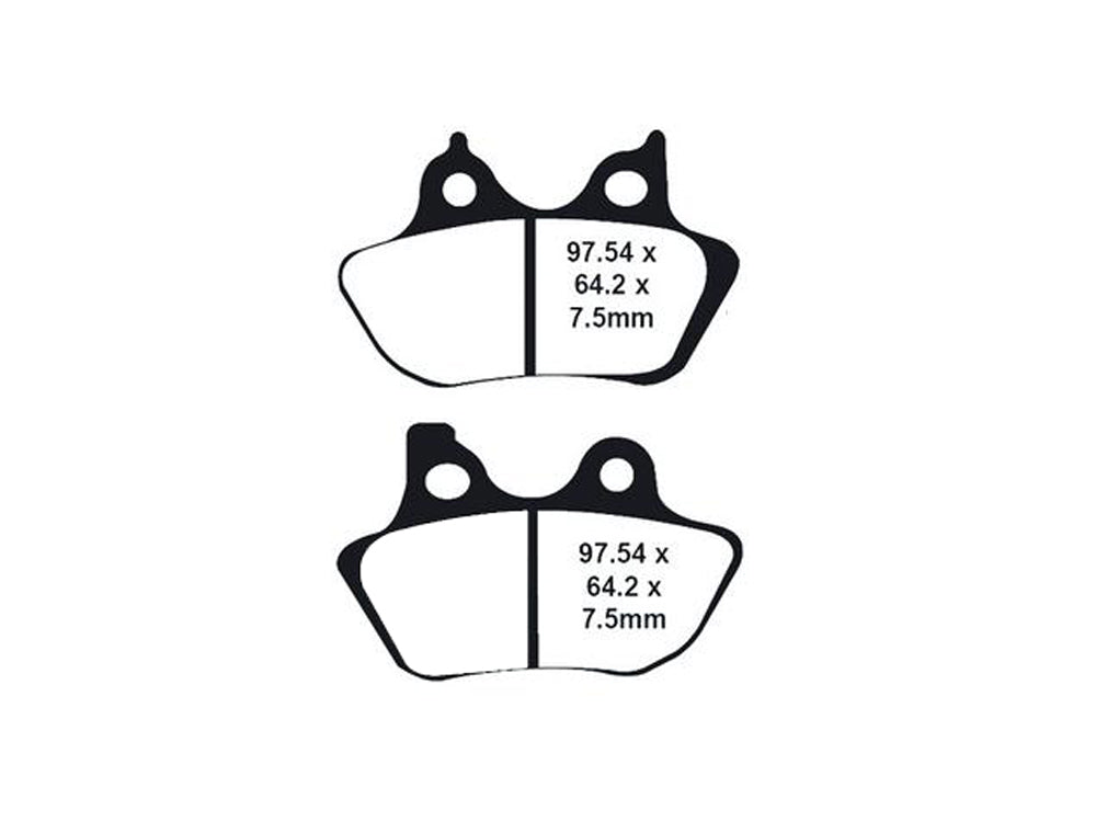 Z-Plus Brake Pads. Fits Front & Rear on Sportster 2000-2003, Big Twin 2000-2007 & V-Rod 2002-2005.