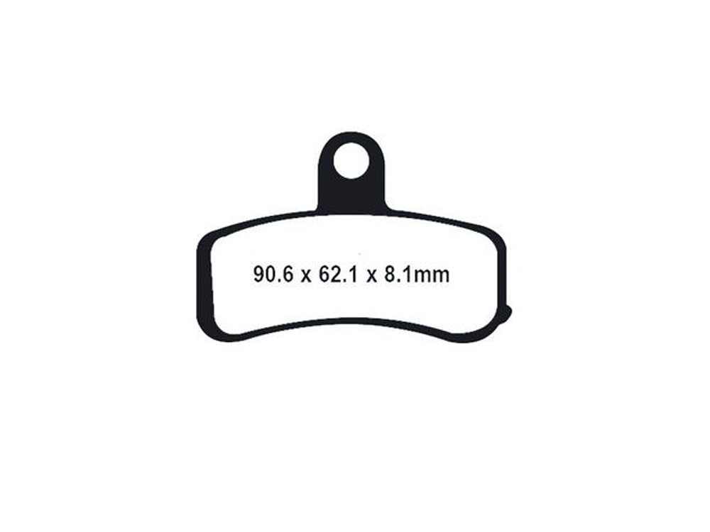 Z-Plus Brake Pads. Fits Front on Dyna 2008-2017 & Softail 2008-2014.