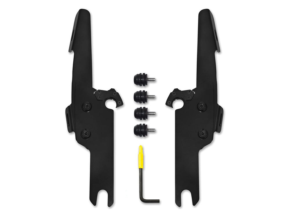Black Batwing Fairing Trigger-Lock Mounting Hardware. Fits Road King Custom 2004-2007 & Road King Special 2017-2025