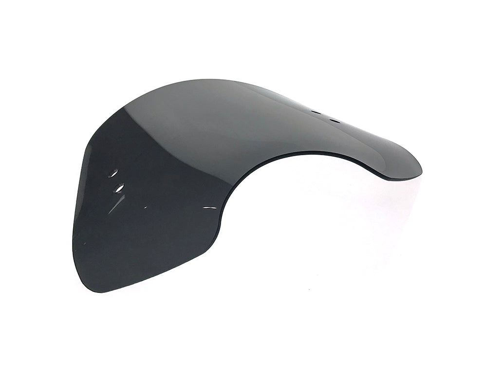 The Shooter Black Smoke Handlebar Mount Windshield. 14in. High x 19in. Wide.