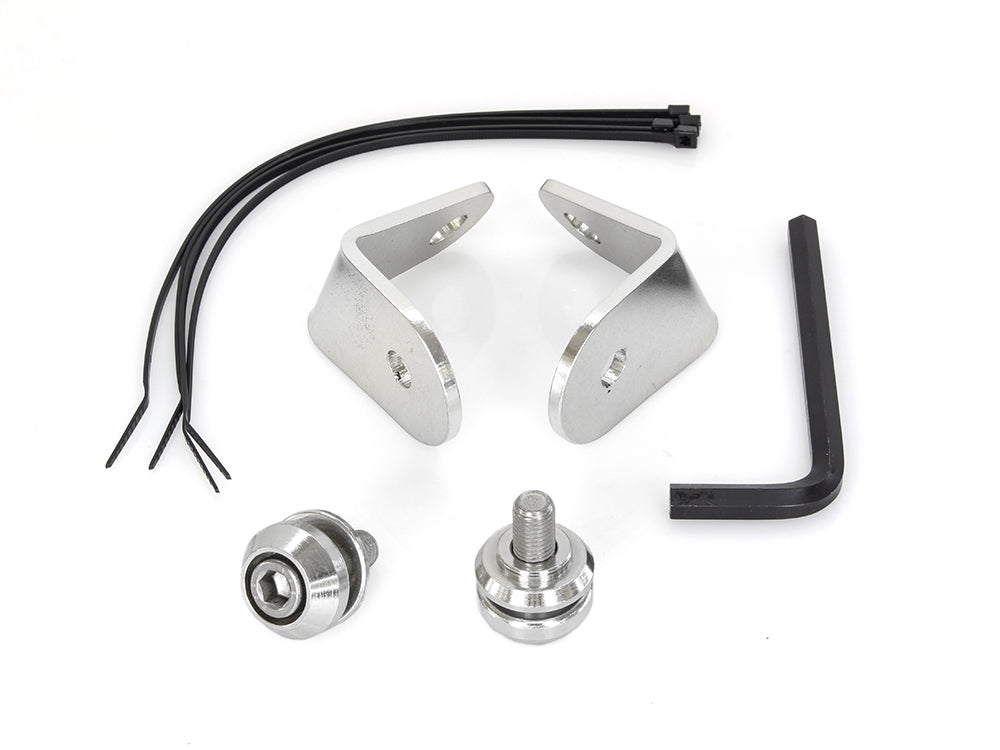 Front Turn Signal Relocation Brackets. Fits FL Softail 1986-2017 With Out Spotlight Bar, with Batwing Fairing.