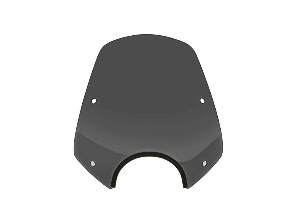 Del Rey Windshield. Dark Black Smoke. 13in. High x 15in. Wide. Fits models with 5-3/4in. Headlights.